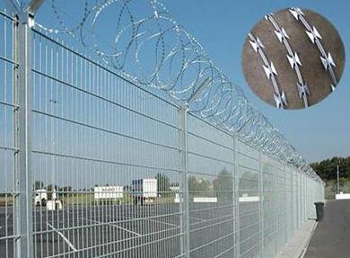 Blade barbed rope fence network collocation