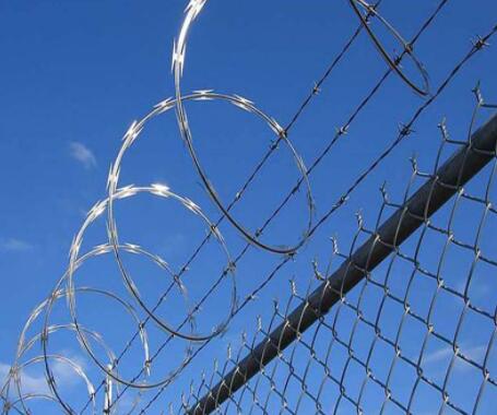 Application of barbed wire protection net on high speed
