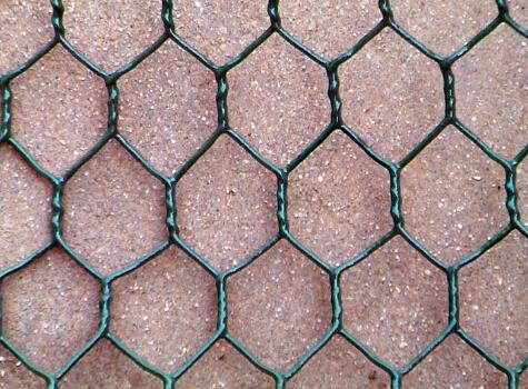 Impregnated with six-sided chicken wire
